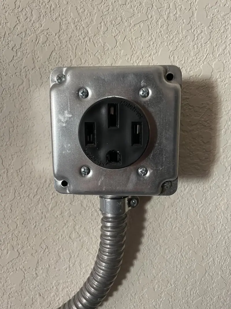 NEMA 14-50 outlet installed for Smart Home Electrical in Bellaire
